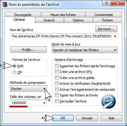decoupage de l'archive