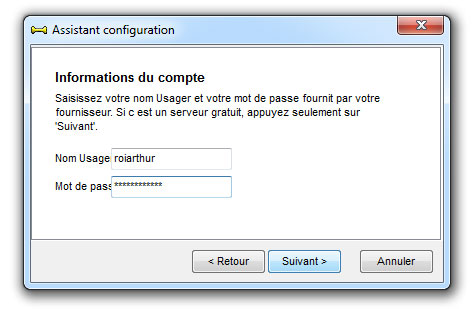 saisir vos identifiants