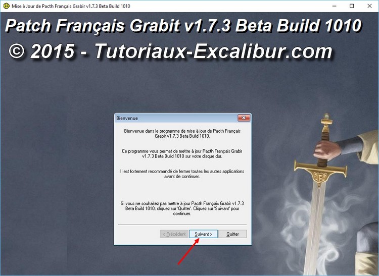 assistant installation patch francais Grabit