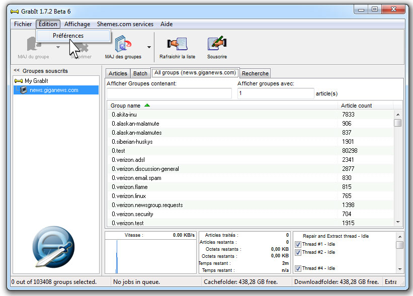 Preferences de Grabit