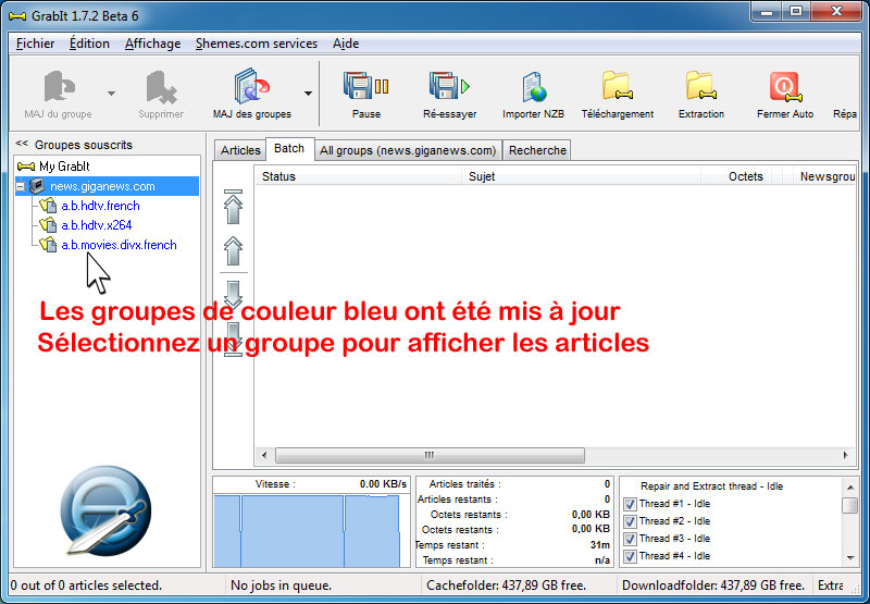 groupes mis a jour sous Grabit