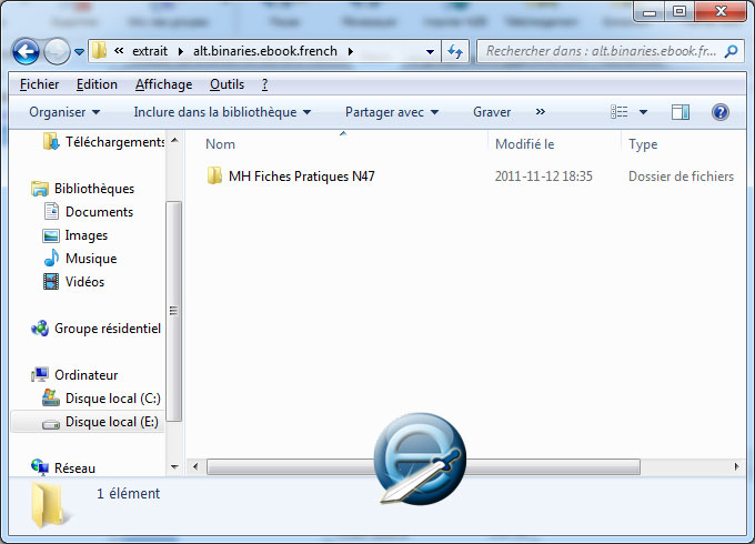 sous repertoire portant le nom de l'archive