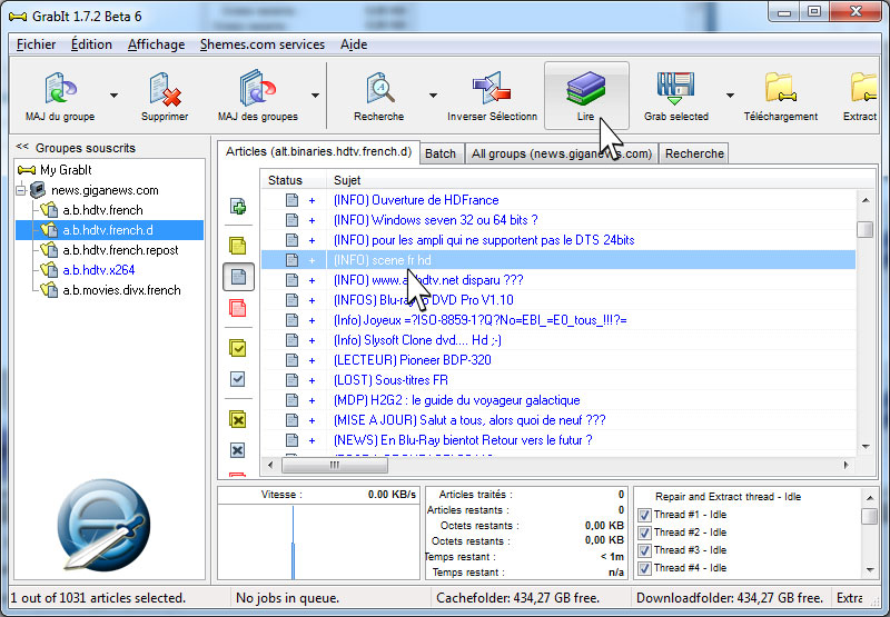 lire un article sur Usenet