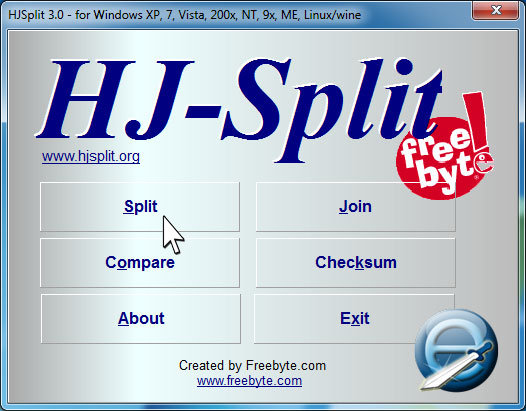 bouton split de HJ-Split