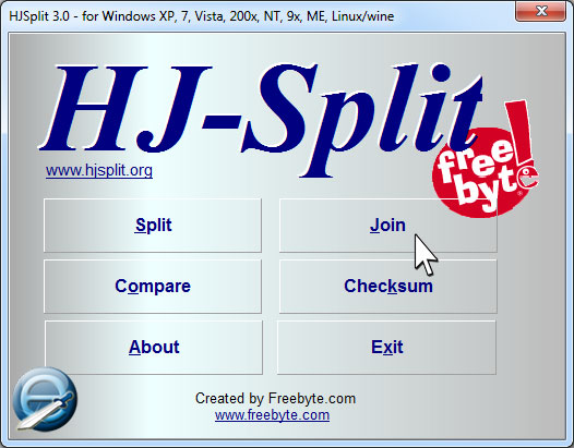 bouton join de HJ-Split