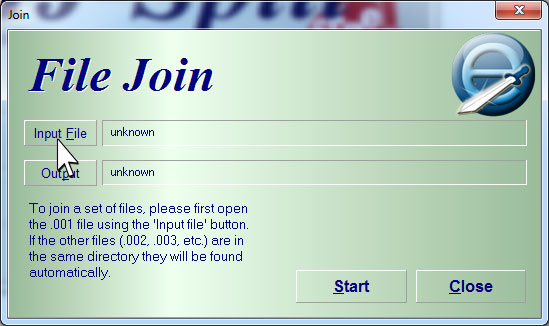 File Join bouton input