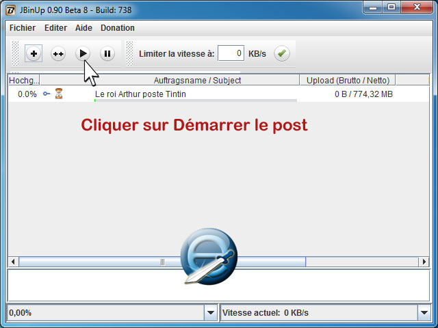 demarrer le post sur JbinUp