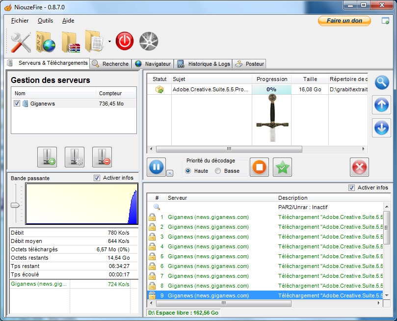 Download avec Niouzefire