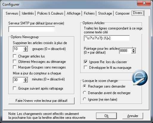 onglet divers de Xnews